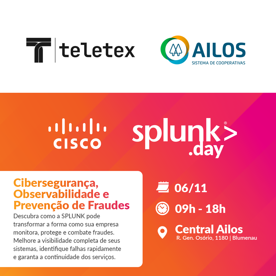 Teletex IT Solutions - convite de evento criado por Rafael Pereira - Splunk Day