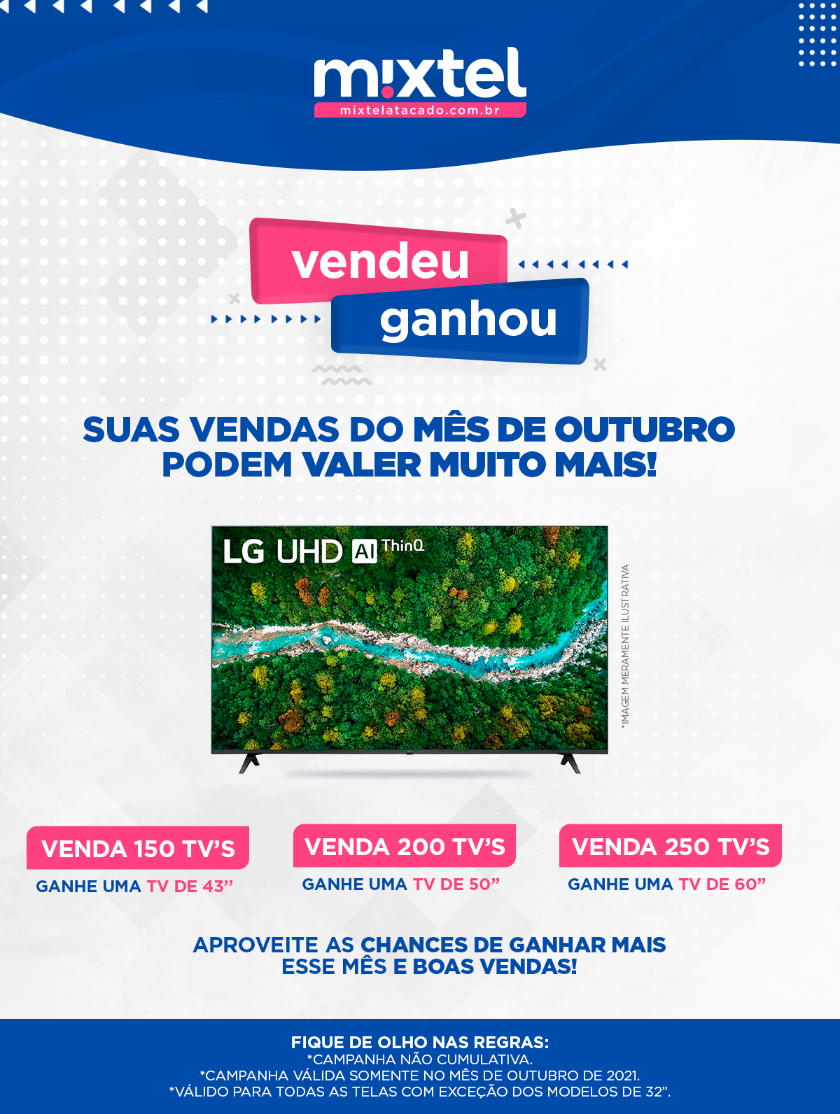 Mixtel - lâmina promocional criada por Rafael Pereira - campanha atacado Vendeu Ganhou