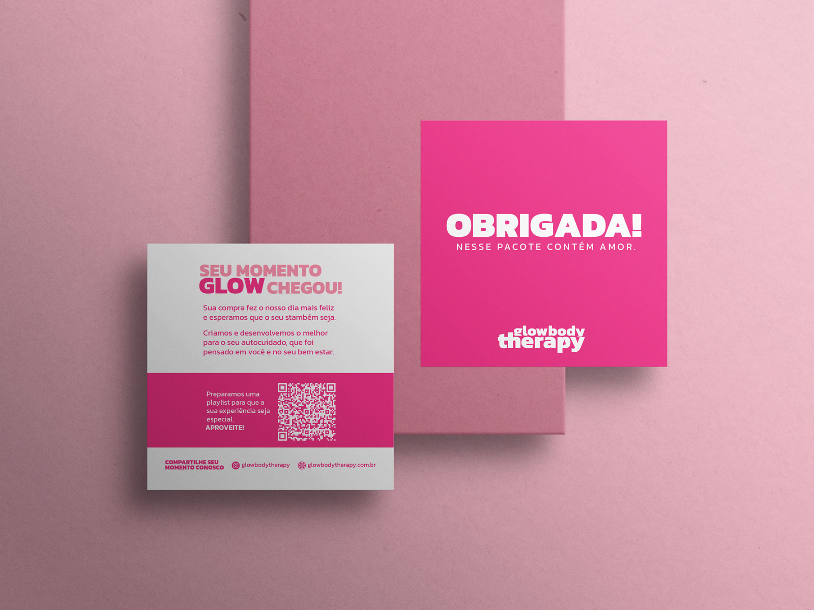 Glow Body Therapy - mockup de cartão criado por Rafael Pereira - material de marca