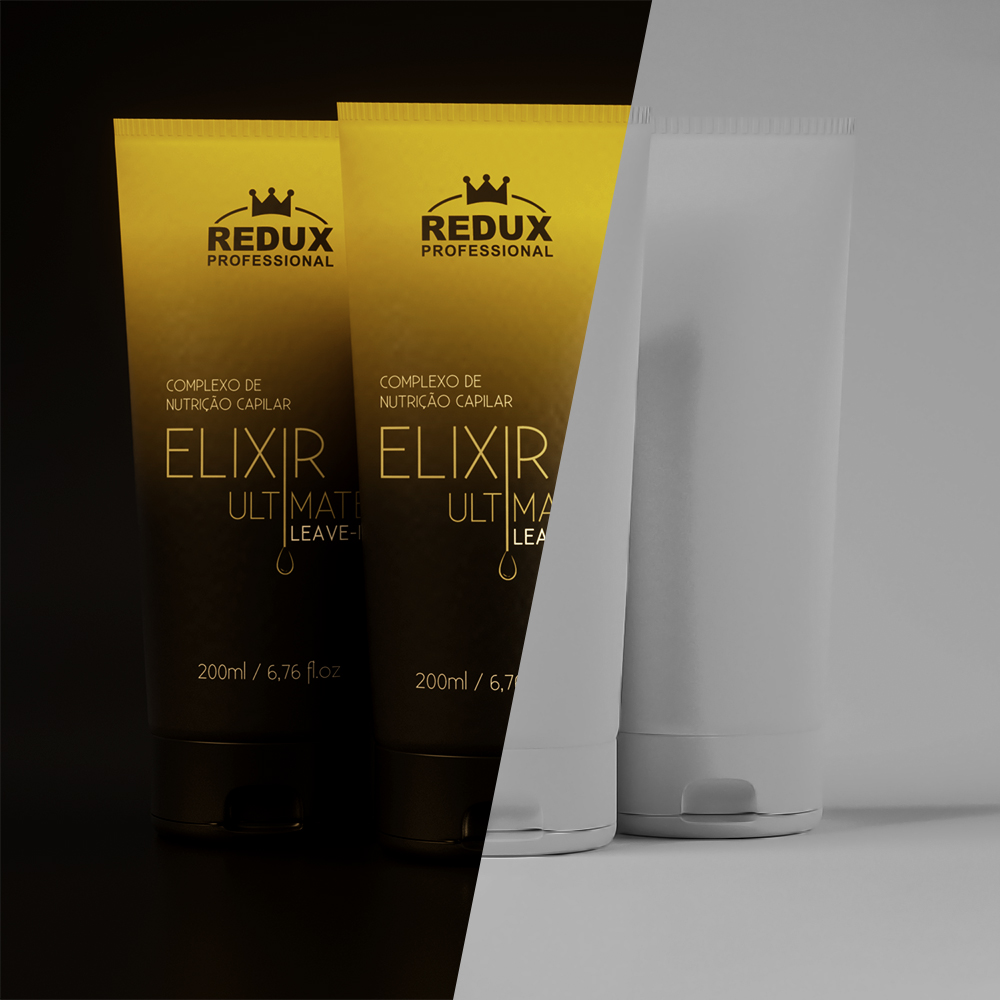 Redux Professional - render clay de modelagem 3D criado por Rafael Pereira - frasco Elixir