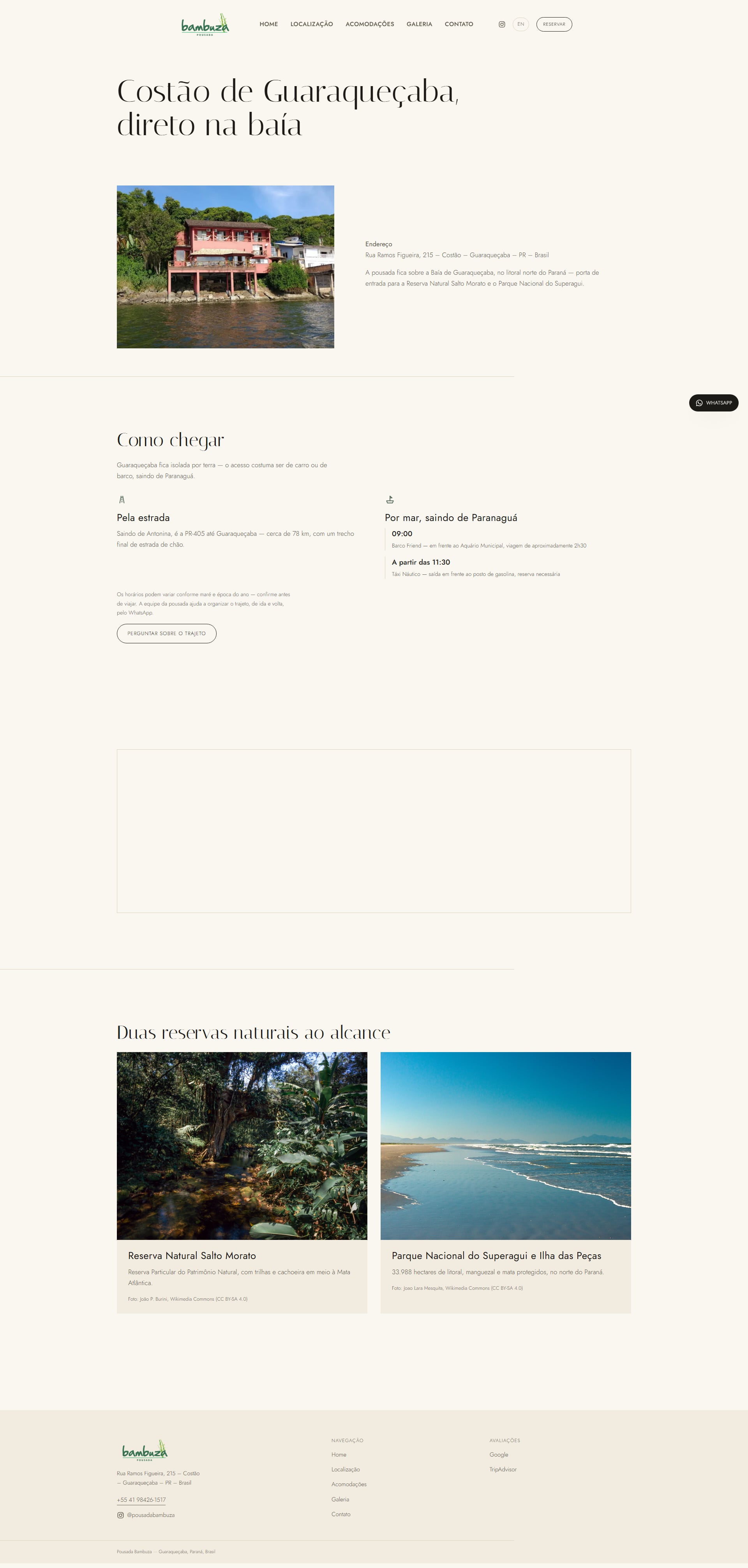 Full location page (desktop)