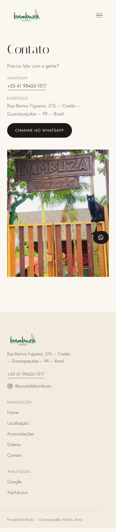 Full contact page (mobile)